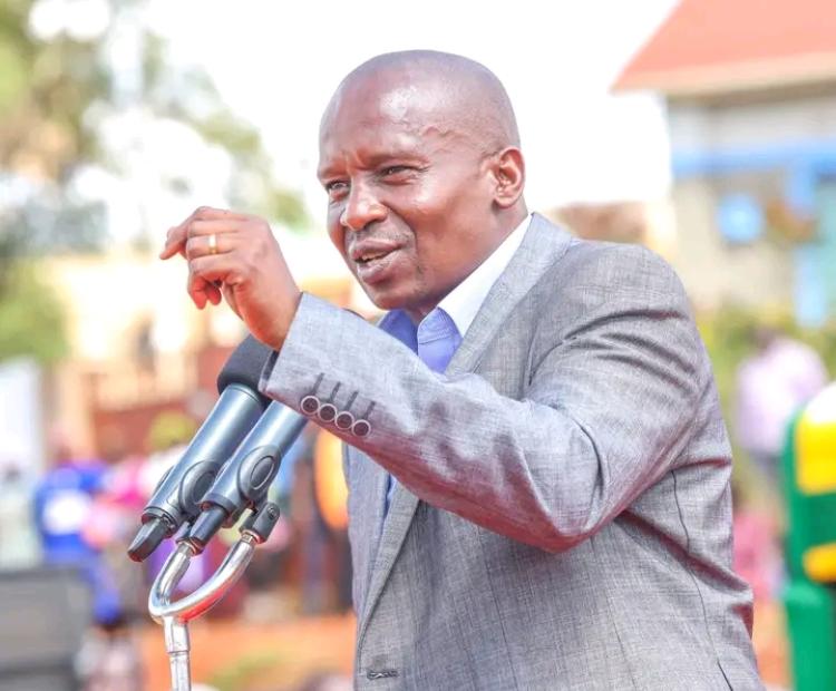 Deputy President Prof. Kindiki addressing women and Boda Boda groups in Mukuyuni in Kaiti Constituency during a fundraising.