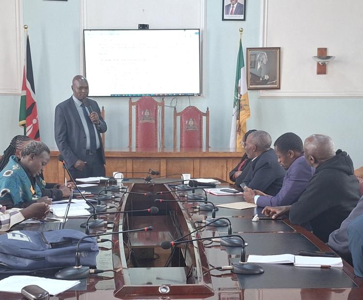 Uasin Gishu County Executive Committee Member (CECM) for Lands, Physical Planning, Housing and Community Development, Edward Sawe.