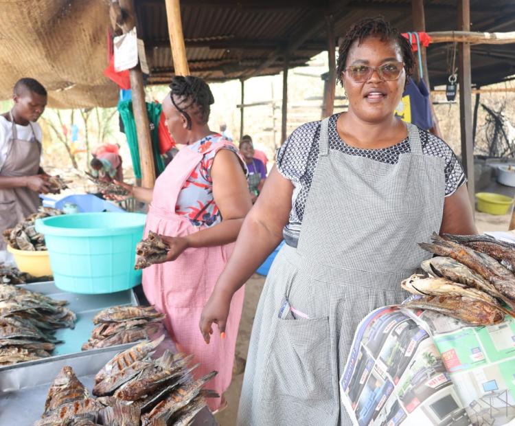 . Ann Musembi, Chairlady of the Lodwar Fish Mongers Group 