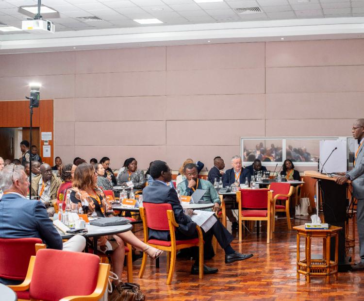 Director of Veterinary Services Dr. Allan Azegele speaking during a highlevel workshop on improving livestock disease detection which was convened in Nairobi.