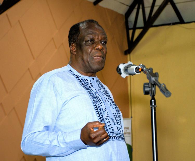  Cabinet Secretary for the Ministry of Co-operatives and Micro, Small and Medium Enterprises (MSME) Development, Wycliffe Oparanya speaking during a 3-day meeting for cooperative leaders on leadership, ethics, and strategic governance