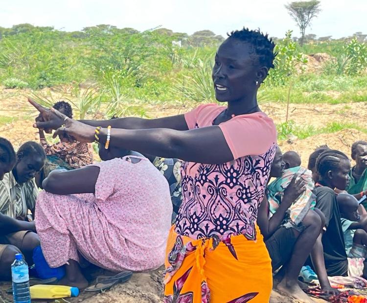 Rael Emase a beneficiary of land to boost farming under the drought resilience programme for Northern Kenya 