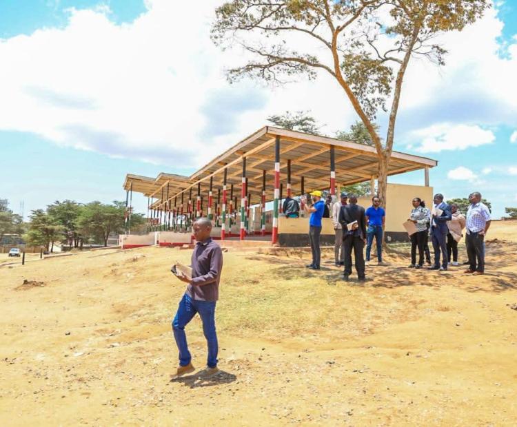 Photo of the current dias at the Kenyatta stadium in Maralal town where dignitaries sit during national and local events. The dias was constructed in late 1980s and has undergone various repairs.