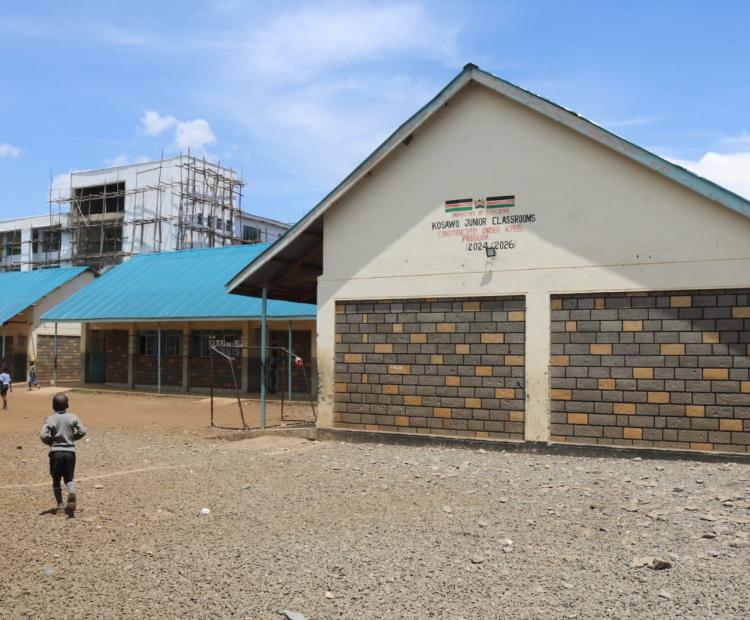 A modern classroom at Alendu Junior School funded by the government’s sustained interventions in basic education to transform the learning environment.