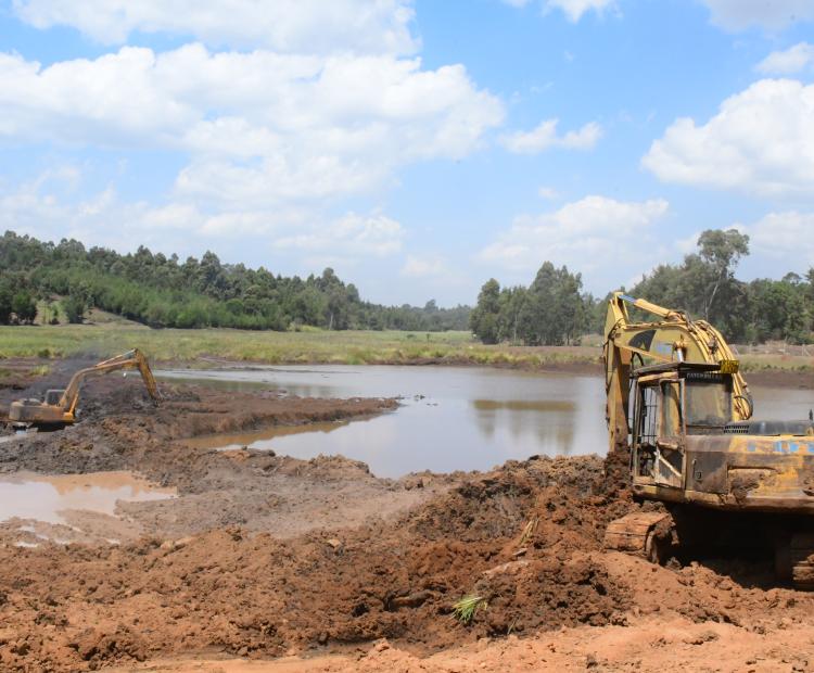 The ongoing construction of phase II of Etio dam in Keiyo North sub county