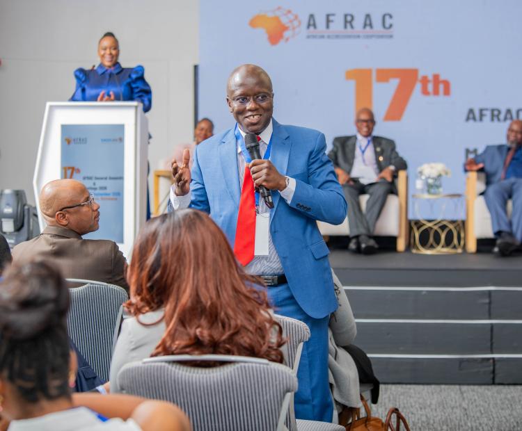 Dr. Walter Ongeti, KENAS CEO during the opening of the AFRAC General Assembly and Meetings.